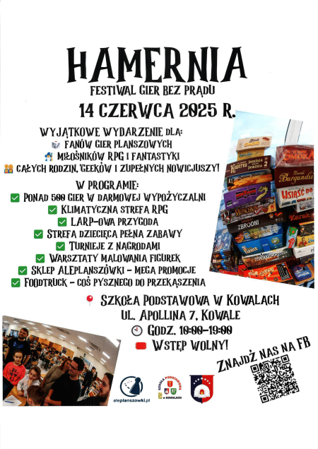 HAMERNIA- FESTIWAL GIER BEZ PRĄDU.
