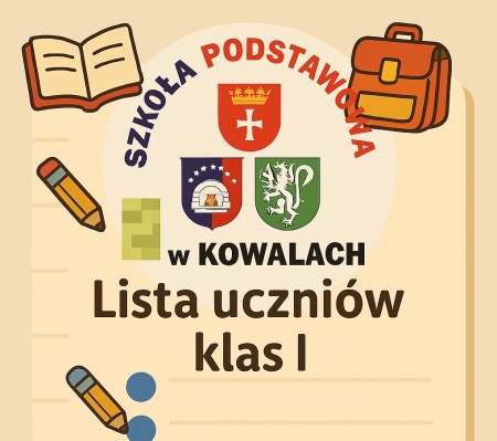 Listy uczniów klas I