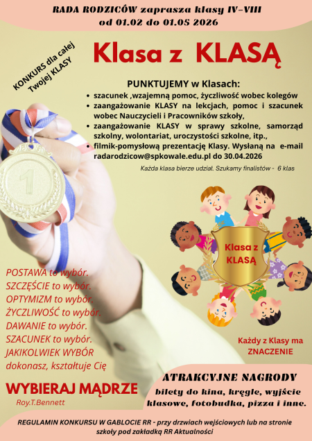 Szukamy Klas z KLASĄ w Naszej szkole.